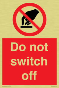 Do not switch off 